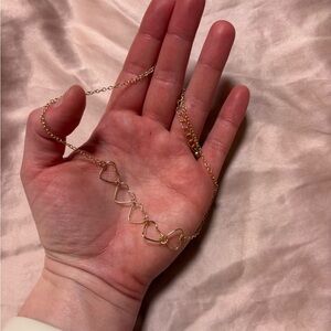 Gold Heart Chain Necklace